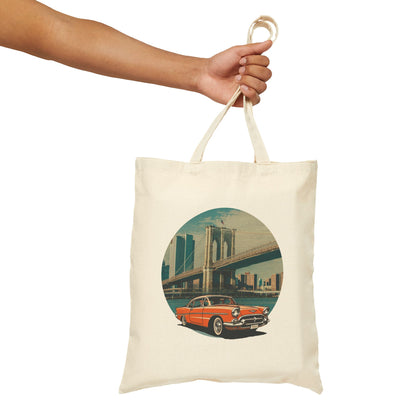 Cruising in Style: The 1950s Chevrolet Bel Air Tote Bag