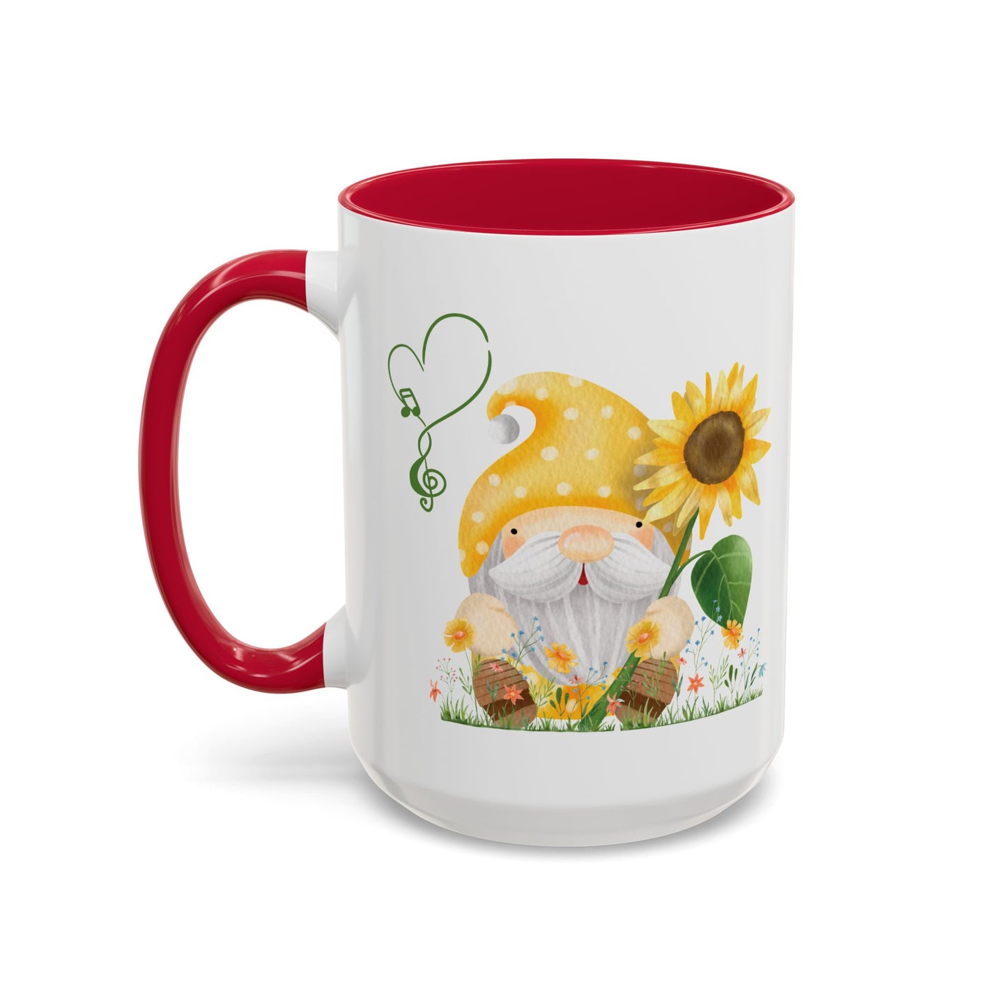 Mystical Gnome & Sunny Sunflower Mug - Your Garden's Secret Charm | Ceramic Coffee & Tea Cup (11oz/15oz)