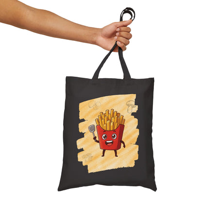 The Boardwalk Hustle – Golden French Fries Canvas Tote