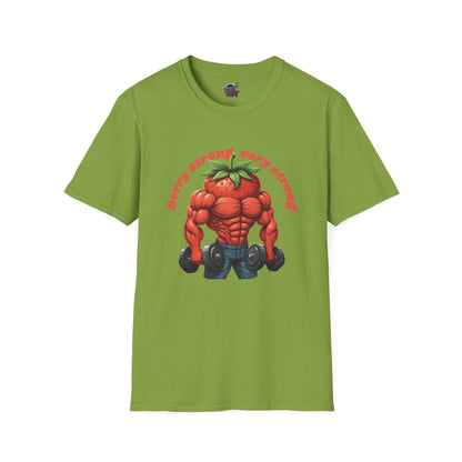 Berry Strong t-shirt: Funny Strawberry Bodybuilder Tee Kiwi