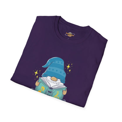 Mystical Book-Reading Gnome Unisex T-Shirt: Stories & Sparkle