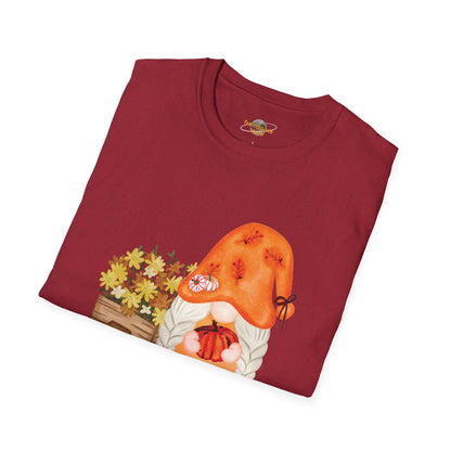 Flower Pot Gnome Unisex T-Shirt: Autumnal Charm & Secret Melodies