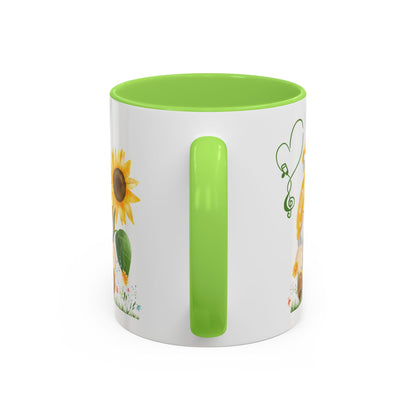 Mystical Gnome & Sunny Sunflower Mug - Your Garden's Secret Charm | Ceramic Coffee & Tea Cup (11oz/15oz)