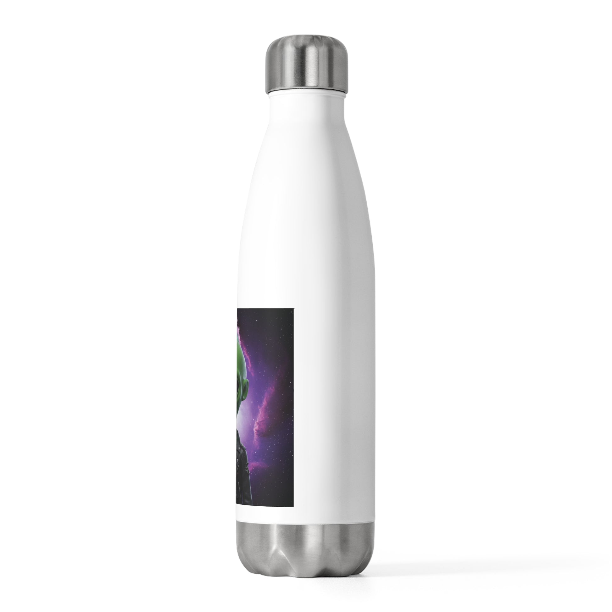 Alien Punk with Mobile Phone Insulated Water Bottle: Unique Style & Hydrated Connection!