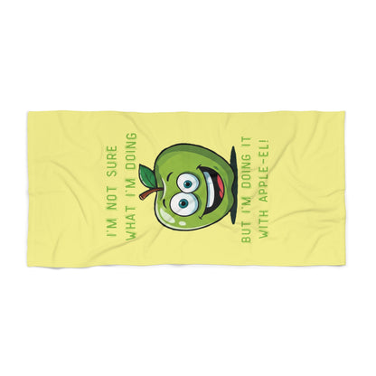 Funny Apple Beach Towel | Eco-Friendly Gym Accessory