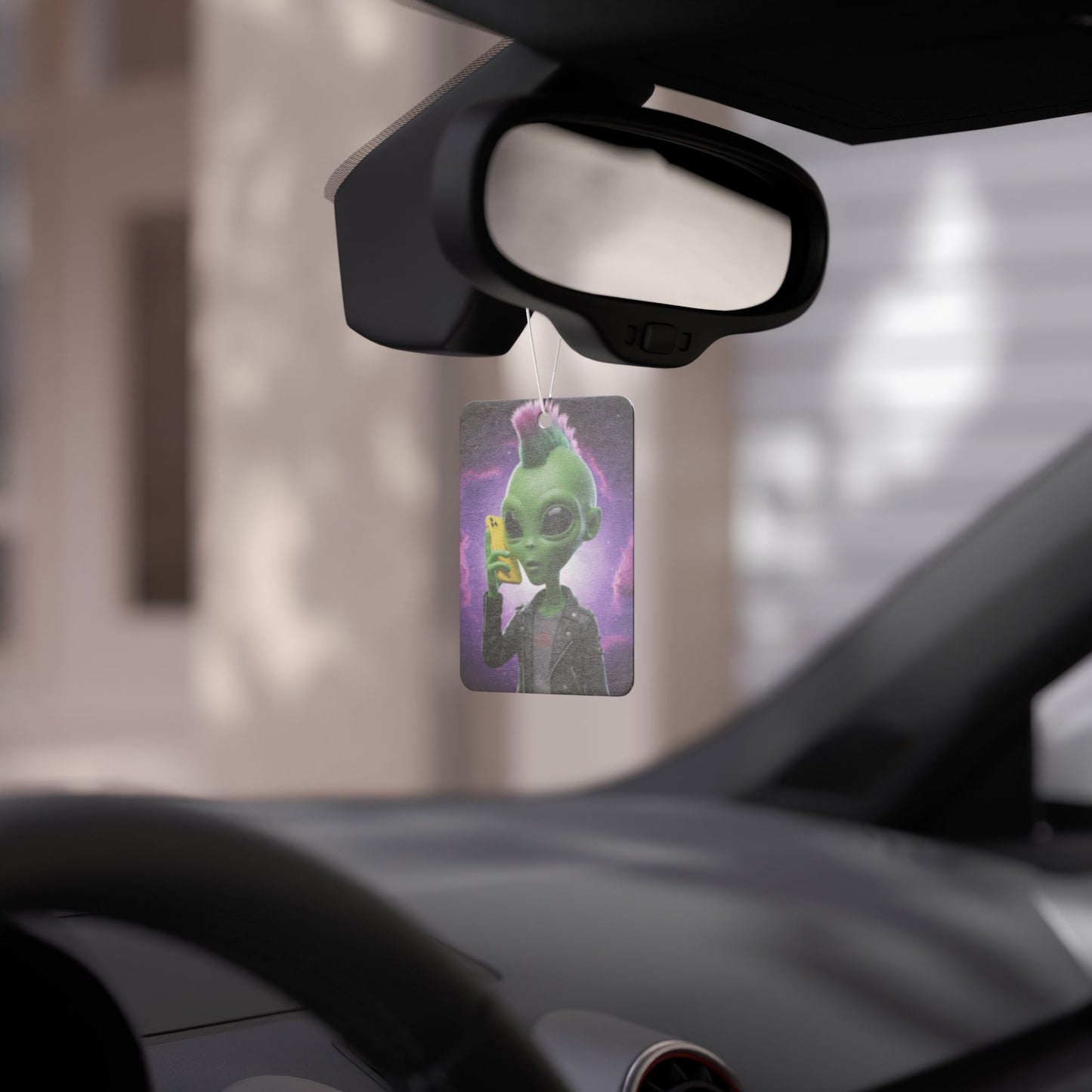 Alien Punk Rock Car Freshener - Galaxy Vibe & Mobile Phone Style