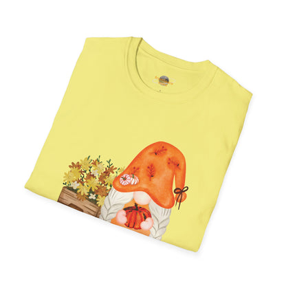 Flower Pot Gnome Unisex T-Shirt: Autumnal Charm & Secret Melodies