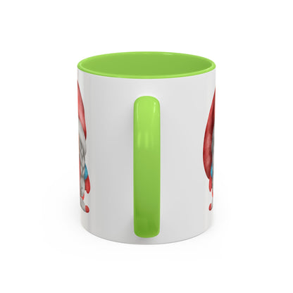 Cheerful Red Gnome with Braids Mug - Sip Your Sweet Melody | Ceramic Coffee & Tea Cup (11oz/15oz)