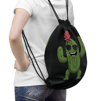 Drawstring Bag "Cactus with Sunglasses" - Fun & Eco-Friendly - Cactus Mania Collection