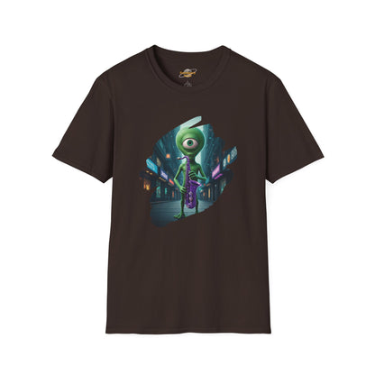 Alien Saxophone Player Unisex T-Shirt: Sci-Fi Vibes