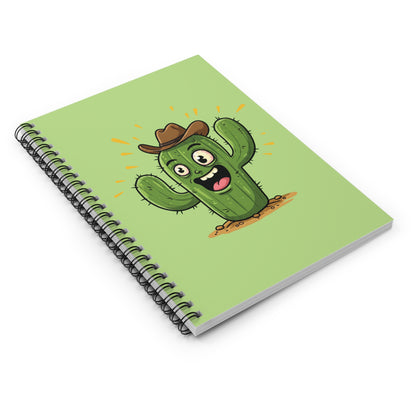 Cowboy Cactus Spiral Notebook | Western Themed Journal & Unique Desert/Rodeo Gift