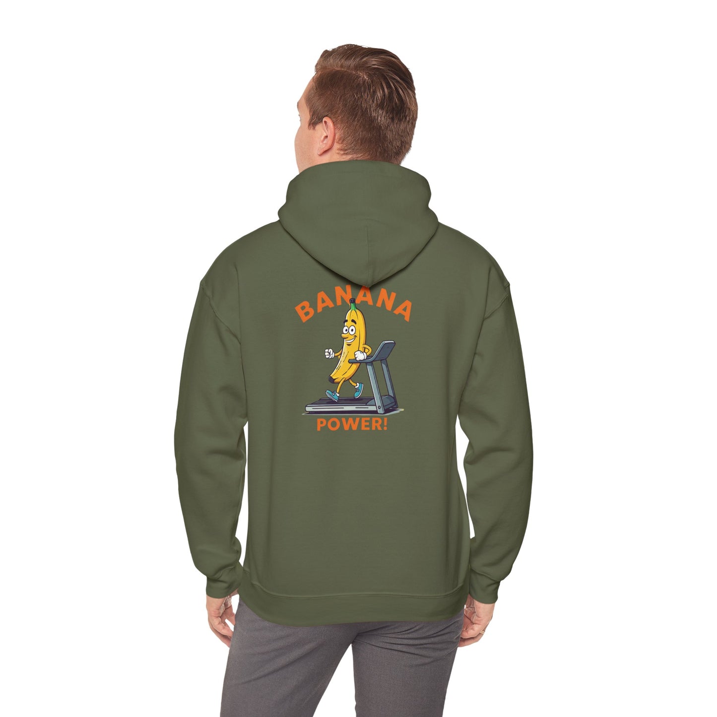 Banana Power! Hoodie - Stay Fit and Stylish with Our Funny Banana Workout Design. Perfect for Gym Rats and Fruit Lovers!