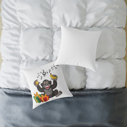 Get Bananas for Christmas! Fun Happy Chimp Decorative Throw Pillow