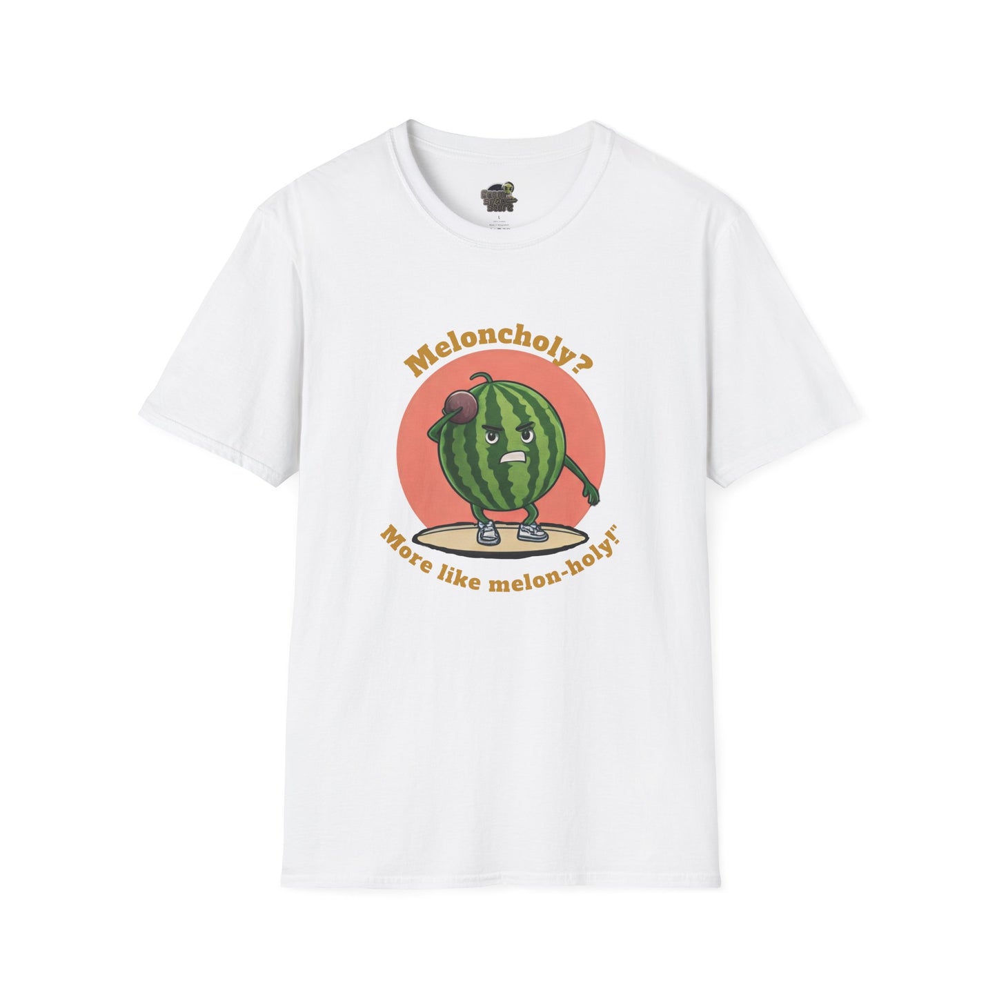 Melon-Holy t-shirt: Funny Watermelon Shot Put Tee White