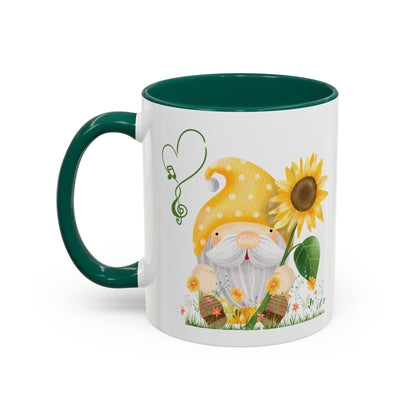 Mystical Gnome & Sunny Sunflower Mug - Your Garden's Secret Charm | Ceramic Coffee & Tea Cup (11oz/15oz)