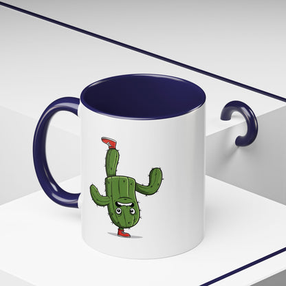 Cactus Mania Upside Down Cactus Mug - Unique & Fun Ceramic Cup for All Ages