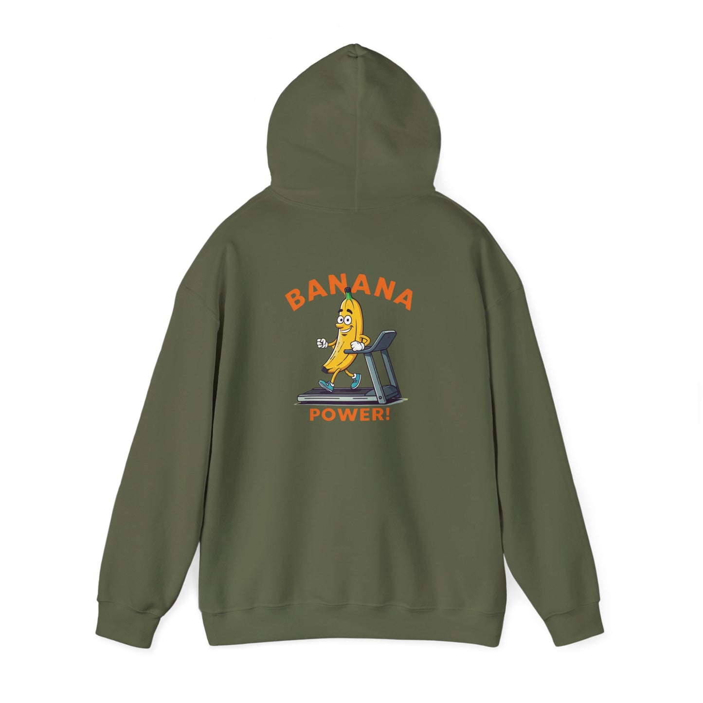 Banana Power! Hoodie - Stay Fit and Stylish with Our Funny Banana Workout Design. Perfect for Gym Rats and Fruit Lovers!