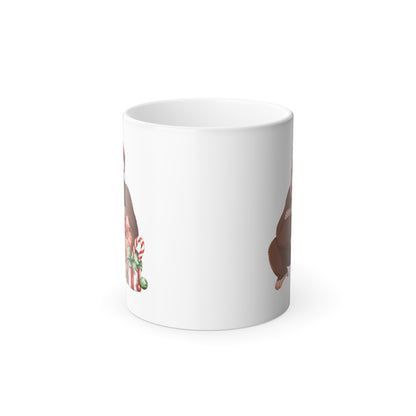 Cheerful Gorilla Christmas Magic Mug | Heat-Reactive Holiday Gift Coffee Cup