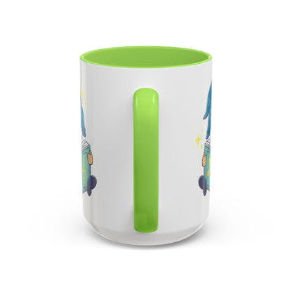 Whimsical Gnome & Music Book Mug - Brew Your Story | Ceramic Coffee & Tea Cup (11oz/15oz)