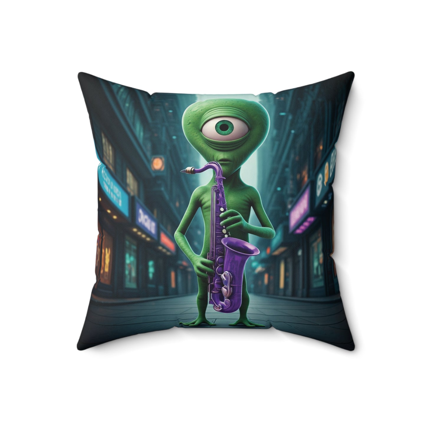 The Big Easy Blues: New Orleans Sax Alien Pillow