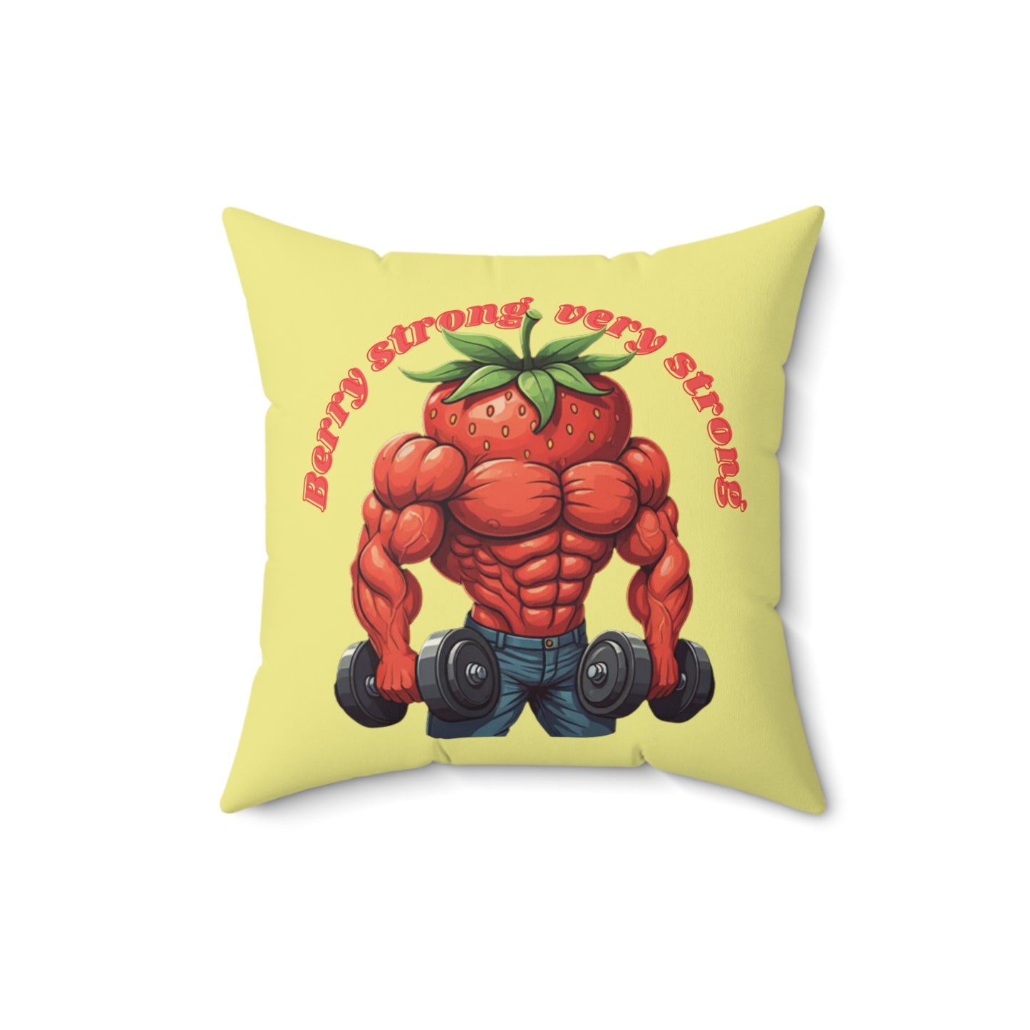 The Red Titan: The Berry Strong Bodybuilder Pillow