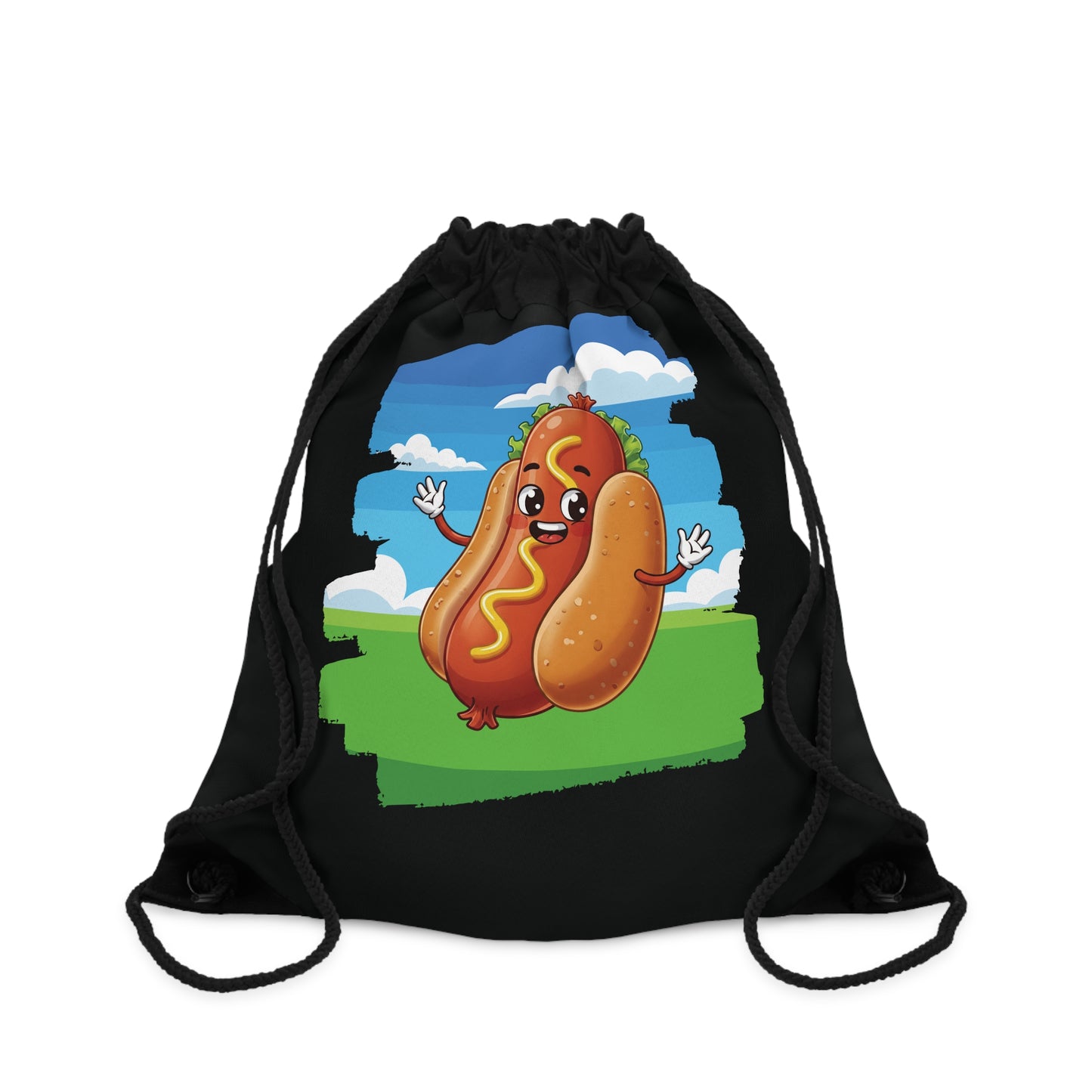 The Mustard Maestro – Classic Hotdog Drawstring Bag