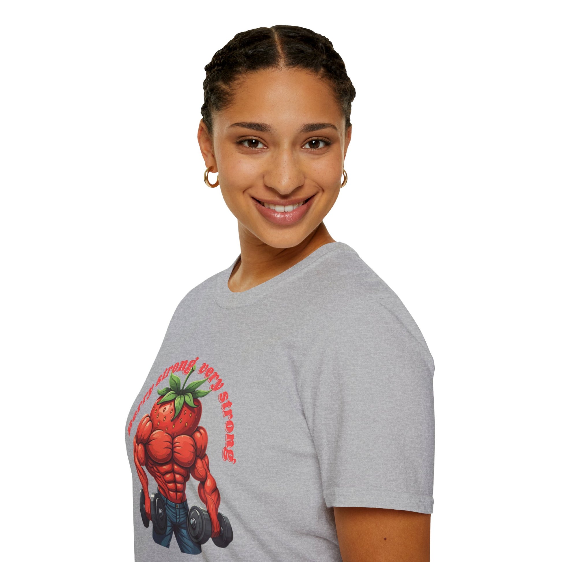 Berry Strong t-shirt: Funny Strawberry Bodybuilder Tee