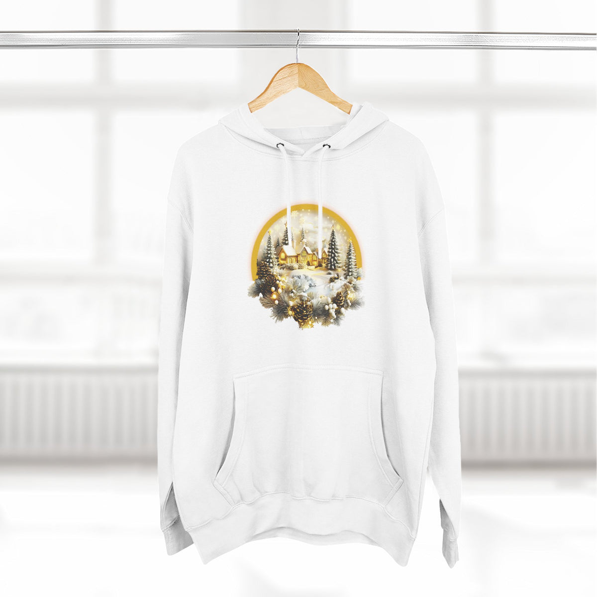 Copy of Copy of Copy of Copy of Three-Panel Fleece Hoodie - happy holiday gorilla