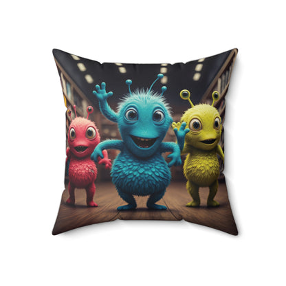 The Vegas Strip Strutter: Alien Dancer Decorative Pillow