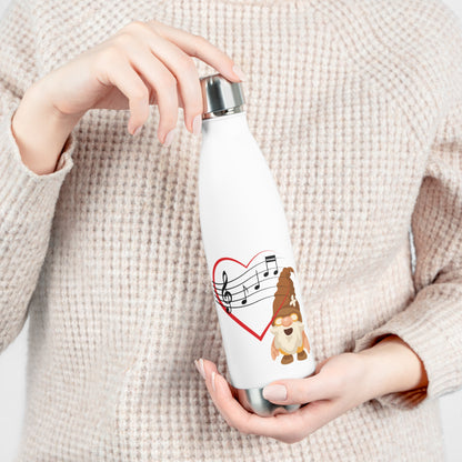 Harmonic Hydration: Heart Gnome Music Insulated Water Bottle!