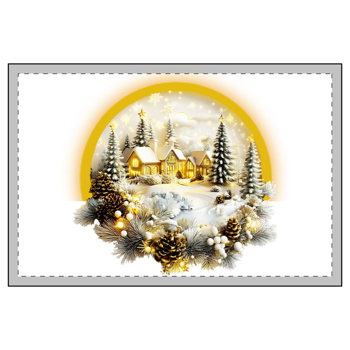 Enchanted Winter Village Candle & Fluffy Santa Socks Gift Set