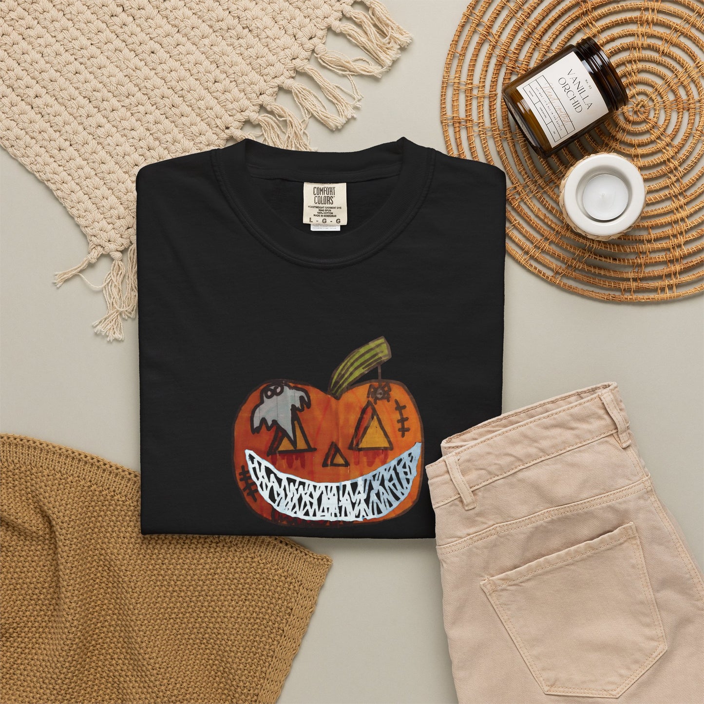 Halloween Jack-O-Lantern Unisex T-Shirt | Spooky Web Tee