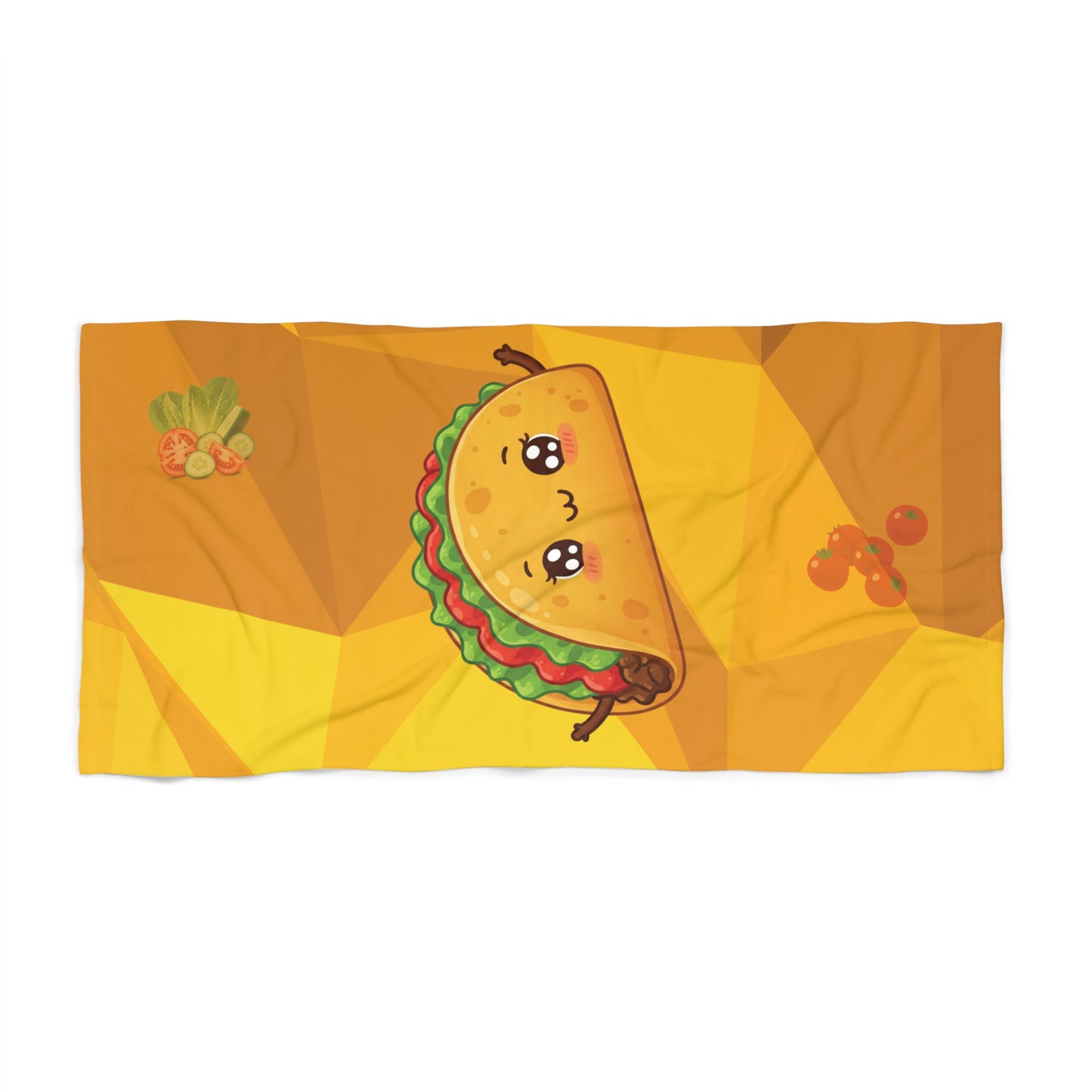 Happy Taco Beach Towel | Fun Street Food Summer Gear