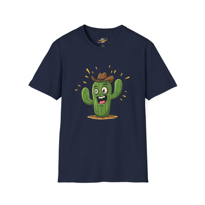 Cactus Mania T-Shirt: Yeehaw! Funny Cowboy Cactus Tee | Organic Cotton Unisex Shirt