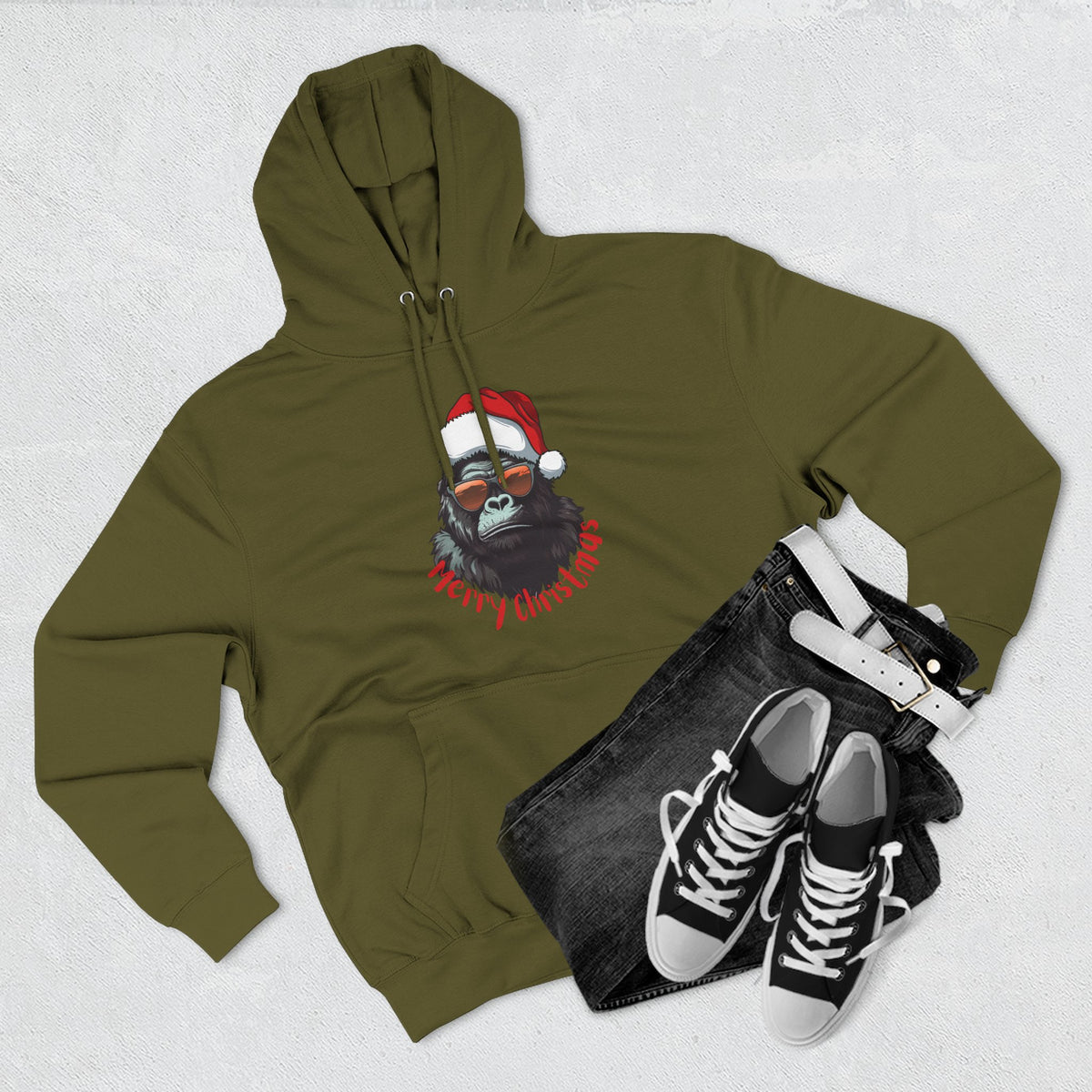 Three-Panel Fleece Hoodie - gorilla sunglasses