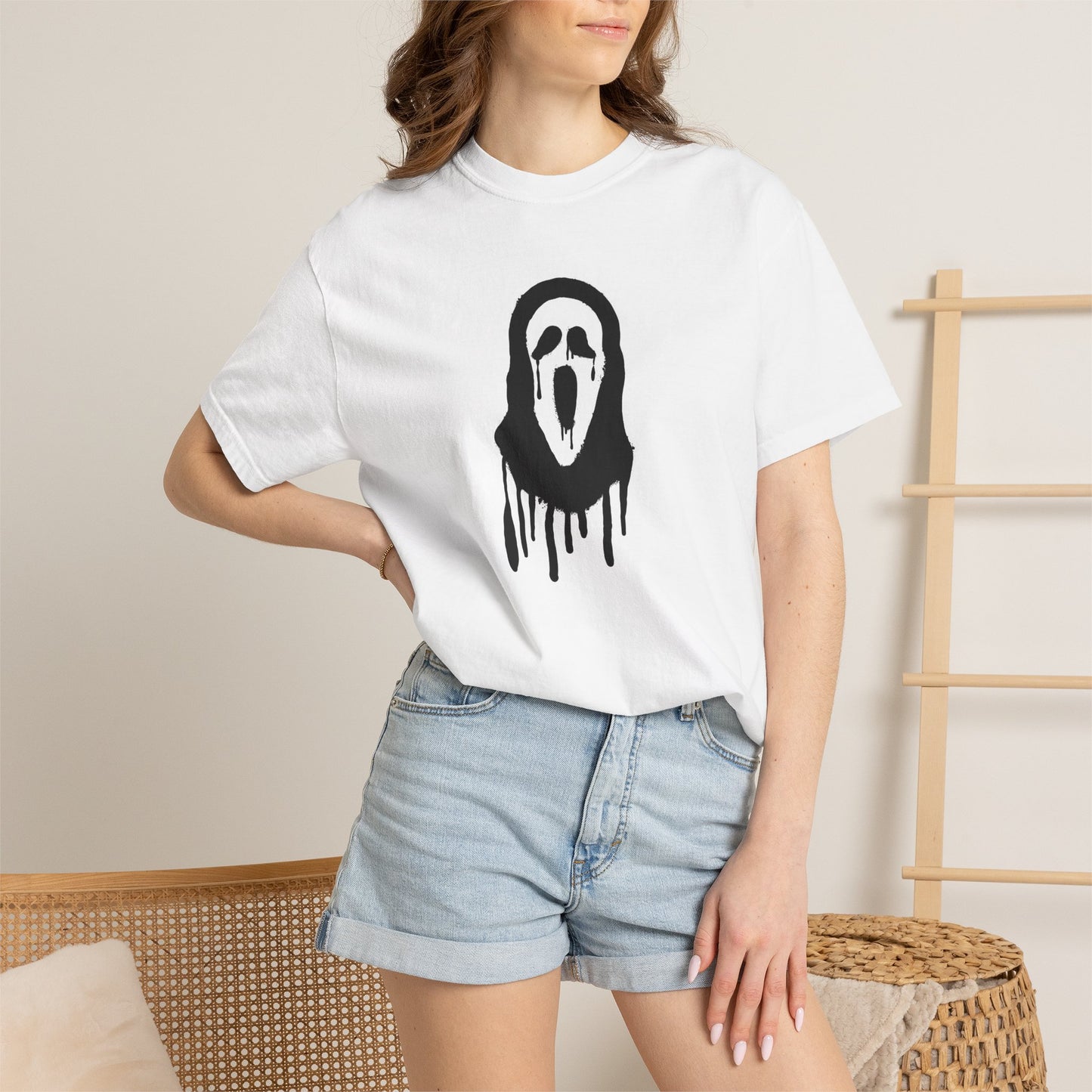 Halloween Scream Unisex T-Shirt | Spooky Ghost Mask Tee
