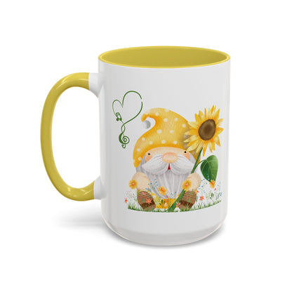 Mystical Gnome & Sunny Sunflower Mug - Your Garden's Secret Charm | Ceramic Coffee & Tea Cup (11oz/15oz)