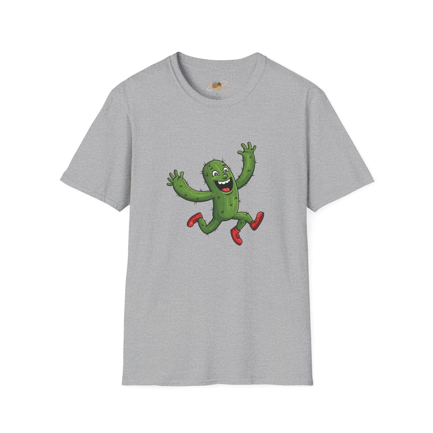 Running Cactus T-Shirt: Fun Organic Cotton Tee for Nature & Quirky Style | Cactus Mania