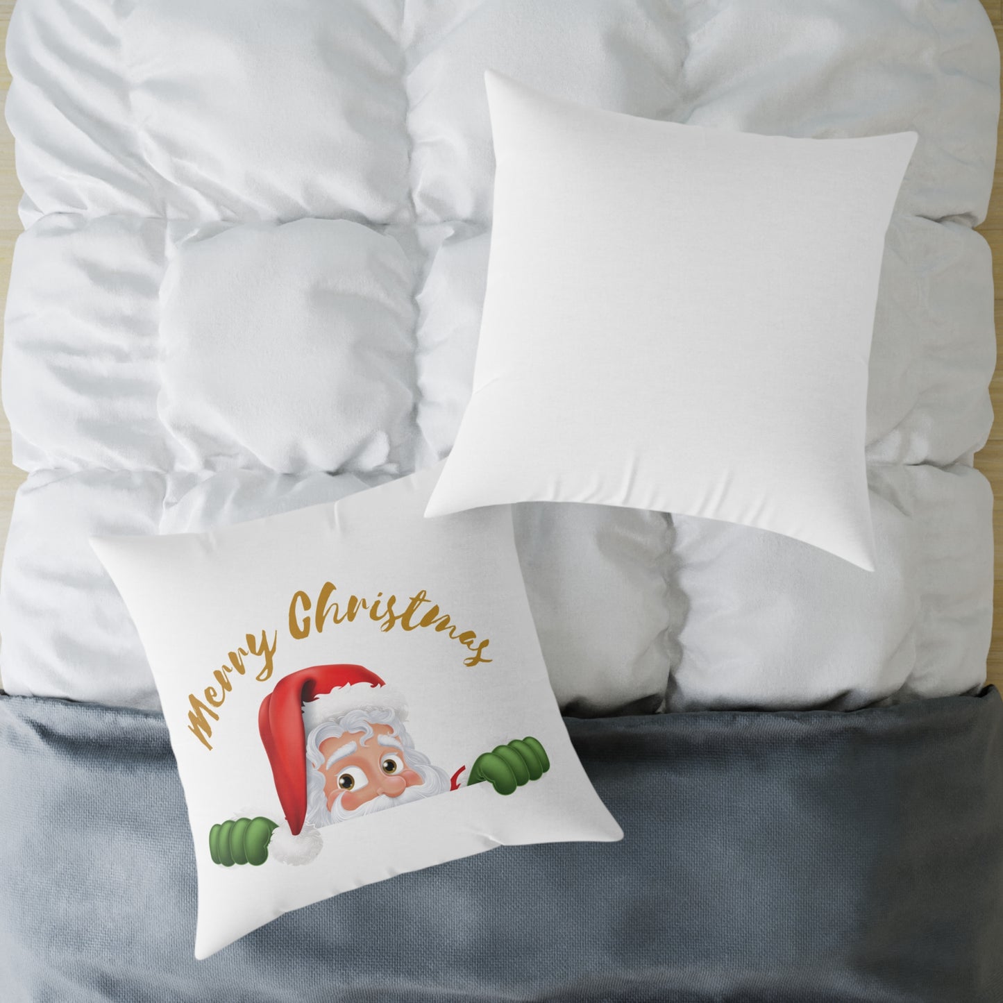 Peek-a-Boo Santa Christmas Throw Pillow Titolo Prodotto (H1 - Primary Keyword Focus)
