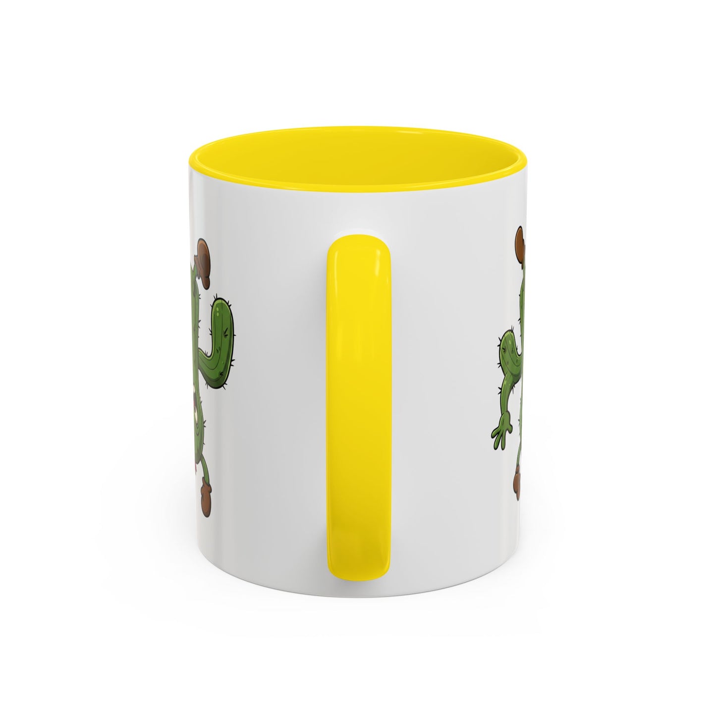 Cactus Mania Shocked Cactus Mug - Upside Down Fun Ceramic Cup