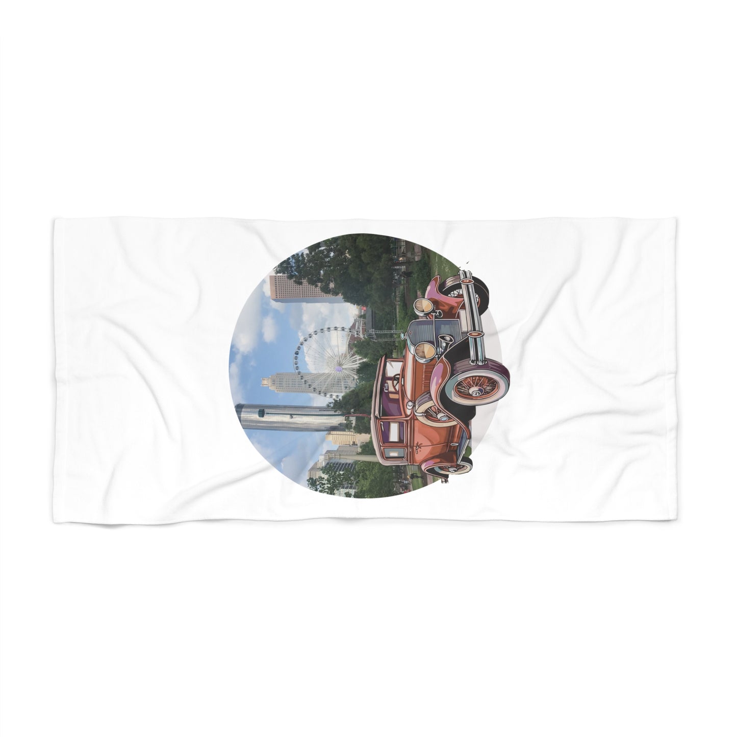 Buick Doctor Coupe Beach Towel: Relive 30s Cinema Charm & Classic Cars