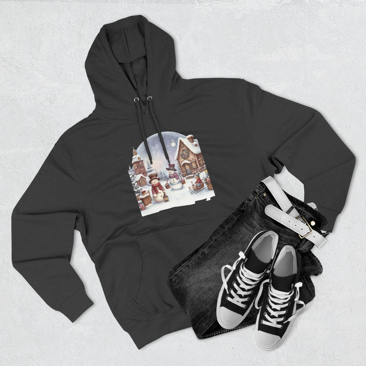 Copy of Copy of Copy of Three-Panel Fleece Hoodie - happy holiday gorilla