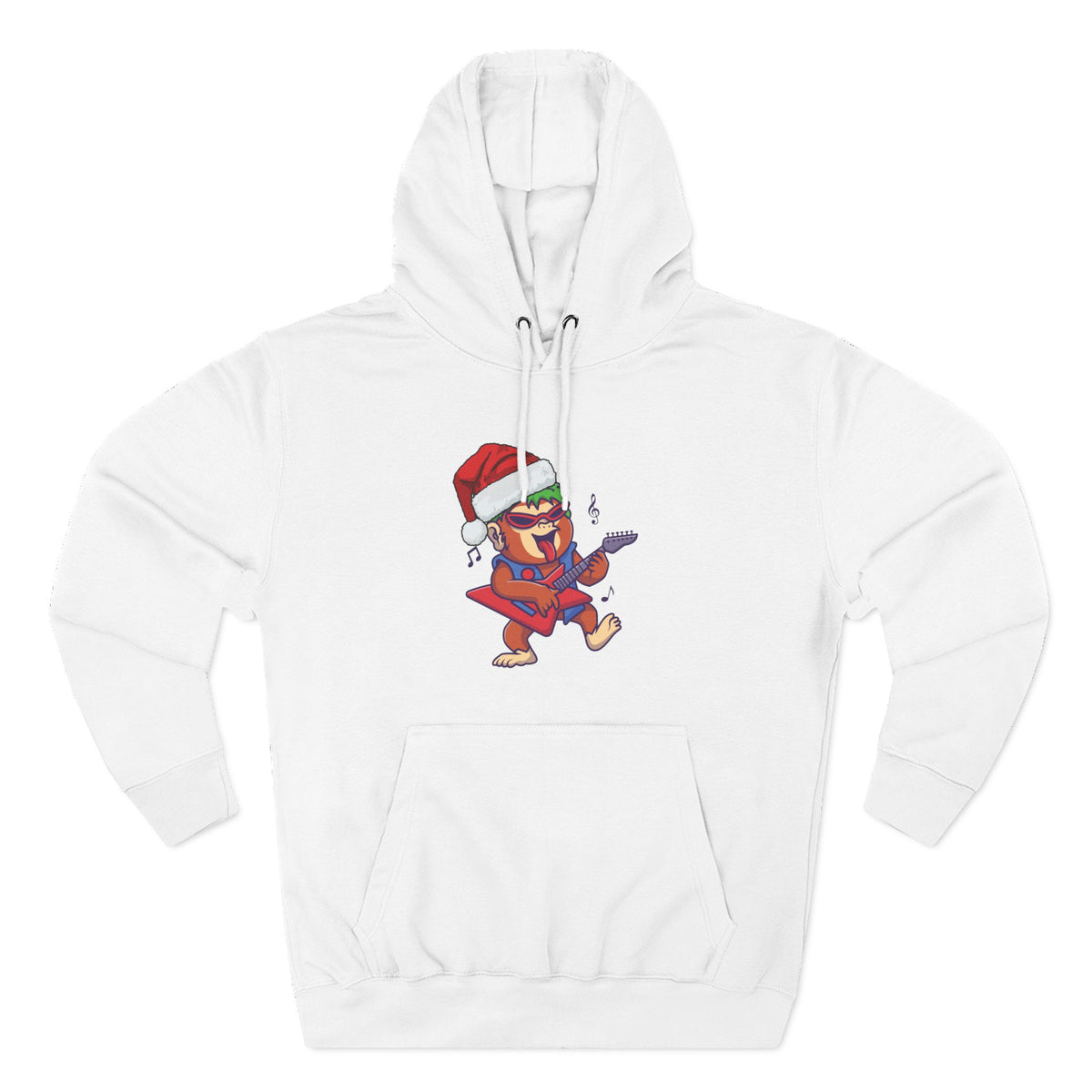 Copy of Three-Panel Fleece Hoodie - happy holiday gorilla