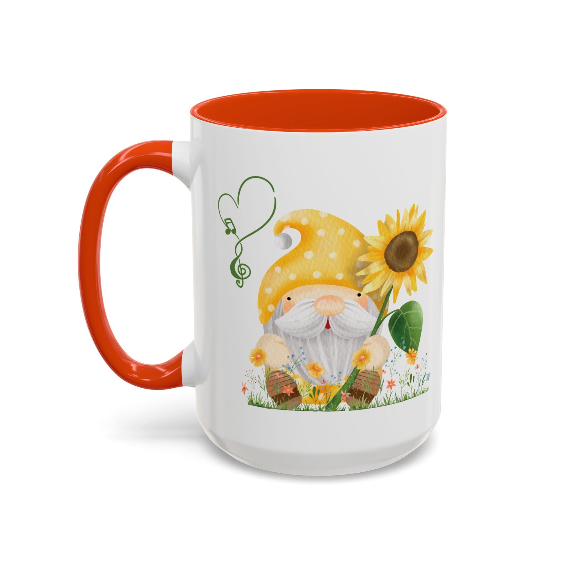 Mystical Gnome & Sunny Sunflower Mug - Your Garden's Secret Charm | Ceramic Coffee & Tea Cup (11oz/15oz)