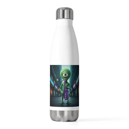Alien Sax Player Insulated Water Bottle: The Jazz Sound of Your Day!