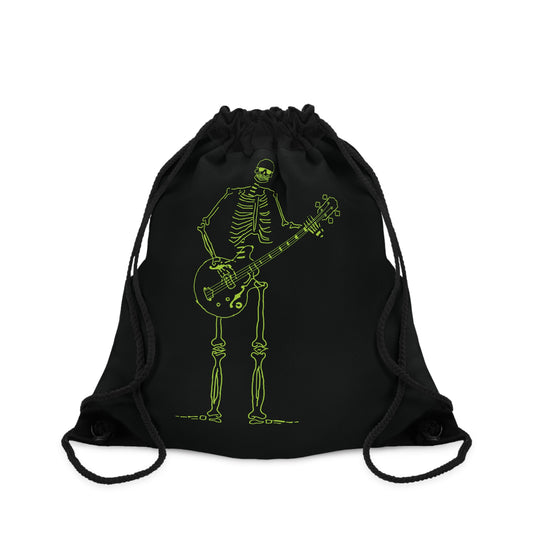 Fluo Skeleton Bass Player Drawstring Bag - Original Rock Accessory