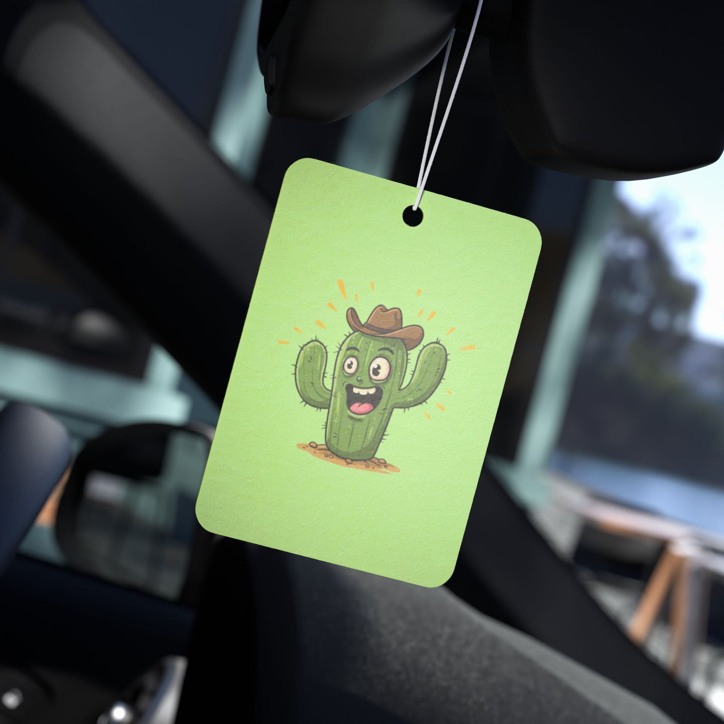 Cactus Cowboy Car Air Freshener -  Power Car Freshener: Fresh Scent, Long-Lasting Fragrance, Funny Design