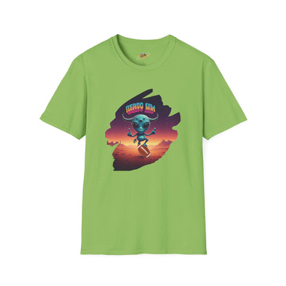 Headline: Get the "Alien Football Player" Unisex T-Shirt: The Ultimate UFO Vibes Tee