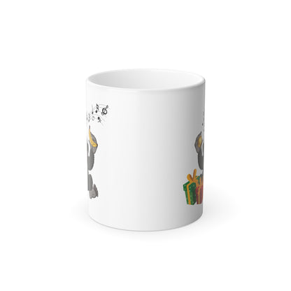 Happy Monkey Christmas Magic Mug | Singing Ape Heat-Reactive Coffee Cup
