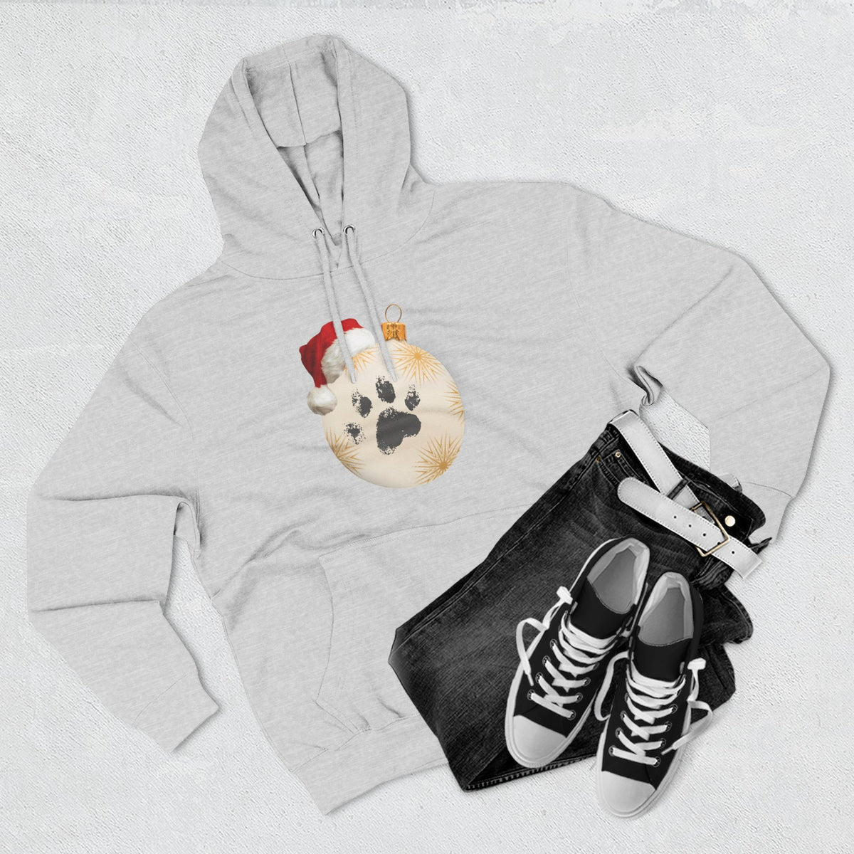 Copy of Copy of Three-Panel Fleece Hoodie - happy holiday gorilla